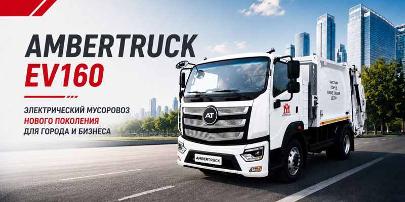 Спецпредложение на электрический мусоровоз Ambertruck EV160